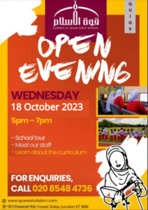 Open evening poster